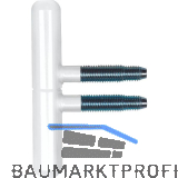 SFS Einbohr Zierband 14 mm, Typ Nussband, Stahl wei� beschichtet RAL 9010