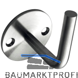 CROSO Handlauftr�ger mit Anschwei�ende, 2-Loch flache Rosette � 70 mm, V2A