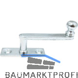 Fensterreiber auf eckiger Platte, 17 mm, Stahl verzinkt silberf�rbig