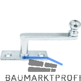 Fensterreiber auf eckiger Platte, 20 mm, Stahl verzinkt silberf�rbig