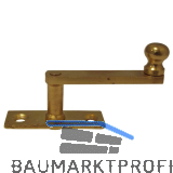 Fensterreiber auf eckiger Platte, 20 mm, Messing poliert