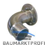 CROSO Flanschrundbogen 90 Grad f�r Rohr � 42,4 x 2, Edelstahl V4A