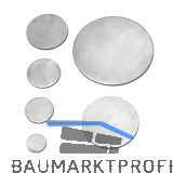 CROSO Ronde � 33 mm, Materialst�rke 4 mm, Edelstahl einseitig geschliffen V2A