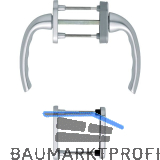 HOPPE Balkont�rgriffgarnitur TOKYO Kurzhalsgriff hoch, silber eloxiert