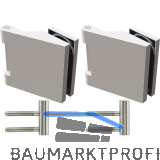 SOLIDO Glast�rbandset Office m. Rahmenteil f. Smart Zargen,rechts,Alu mattnickel