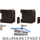 SOLIDO Glast�rbandset Office m. Rahmenteil f. Stahlzarge M10x1,links,Alu schwarz