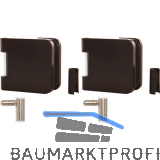 SOLIDO Glast�rbandset Office m. Rahmenteil f.Stahlzarge M10x1,rechts,Alu schwarz