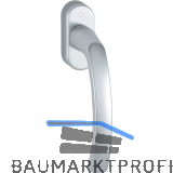 HOPPE Fenstergriff LI�GE, Vierkant 7 x 40 mm, Alu silber eloxiert