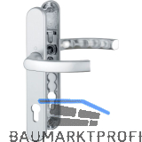 Dr�ckergarnitur LI�GE - auf Schmalschild 36 mm, 67 - 72, silber eloxiert