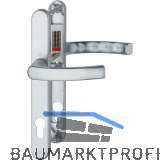 Dr�ckergarnitur LI�GE - auf Schmalschild 30 mm, 72 - 82, silber eloxiert