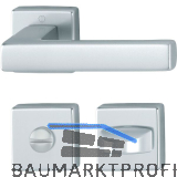 HOPPE Dr�ckergarnitur AUSTIN - auf Rosette WC, Aluminium silber eloxiert