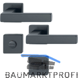 HOPPE Dr�ckergarnitur AUSTIN - auf Rosette WC, TS 37-42 mm, Aluminium schwarz