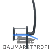 HOPPE Hebeschiebegarnitur ATLANTA mit Muschelgriff UG, L 253 mm, schwarz matt