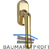 GRUNDMANN Fenstergriff WG ELEGANT - m. Rast., VK 7 x 35 mm, Messing poliert