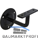SCH�SSMETALL Handlauftr�ger rund, Wandabstand 80 mm, schwarz beschichtet