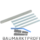 Stift und Schrauben f�r Rosettengarnituren hoch und nieder, T�rst�rke 67,5-76 mm
