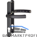 Dr�ckergarnitur LI�GE - auf Schmalschild 24 mm, 67 - 72, schwarz matt