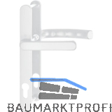 Dr�ckergarnitur LI�GE - Schmalschild 24 mm, Griff flach,67 - 72,wei�