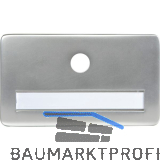 SOLIDO Namensschild ohne Spion, Bohrung � 14, Alu silber eloxiert, Gravur Nr. 43