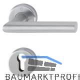 HOPPE Dr�ckergarnitur UTRECHT - auf Rosette PZ, 39 - 47, Edelstahl matt