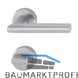 HOPPE Dr�ckergarnitur UTRECHT - auf Rosette WC, 39 - 47, Edelstahl matt