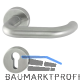 Feuerschutz-Dr�ckergarnitur PARIS auf Rosette PZ, 40 - 45 mm, Edelstahl matt