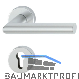 FH-Dr�ckergarnitur AMSTERDAM - auf Rosette PZ, 40 - 45, silber eloxiert