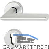 FH-Dr�ckergarnitur STOCKHOLM - auf Rosette PZ, 40 - 45, SST, silber eloxiert