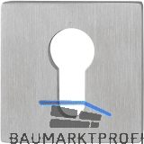 HOPPE Zylinderrosette flach mit St�tznocken, eckig, Edelstahl matt