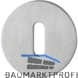 HOPPE Schl�sselrosette flach mit St�tznocken, rund, Edelstahl matt