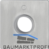 HOPPE Dr�ckerrosette flach mit St�tznocken, eckig, Edelstahl matt