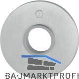 HOPPE Dr�ckerrosette flach mit St�tznocken, rund, Edelstahl matt