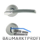 HOPPE Dr�ckergarnitur BERGEN - auf Rosette BB, verchromt/Edelstahl-Effekt