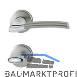 HOPPE Dr�ckergarnitur BERGEN - auf Rosette WC, verchromt/Edelstahl-Effekt