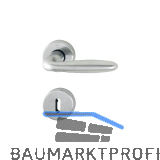 HOPPE Dr�ckergarnitur VERONA - auf Rosette BB, Messing verchromt matt