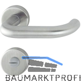 HOPPE Dr�ckergarnitur PARIS - auf Rosette WC, 37 - 42, Edelstahl matt