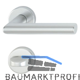 Dr�ckergarnitur AMSTERDAM auf Rosette WC, 37-47, Aluminium silber eloxiert