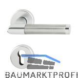 Dr�ckergarnitur AMSTERDAM - auf Rosette PZ, 37 - 47, silber eloxiert/Edelstahl