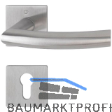 HOPPE Dr�ckergarnitur TRONDHEIM - auf Rosette PZ, 35 - 45, Edelstahl