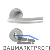 HOPPE Dr�ckergarnitur TRONDHEIM - auf Rosette BB, 37 - 42, Edelstahl matt