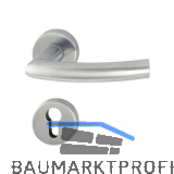 HOPPE Dr�ckergarnitur TRONDHEIM - auf Rosette PZ, 37 - 42, Edelstahl matt