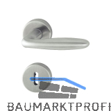 HOPPE Dr�ckergarnitur VERONA - auf Rosette BB, 37 - 42, Edelstahl matt