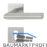 HOPPE Dr�ckergarnitur AMSTERDAM - eckig Flachrosette PZ, Edelstahl matt