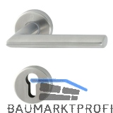 Dr�ckergarnitur STOCKHOLM - auf Rosette PZ, 37 - 47, Edelstahl Effekt