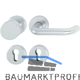 Wechselgarnitur PARIS - auf Rosette, silber elox