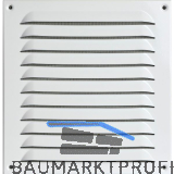 UPMANN Wetterschutzgitter aufschraubbar eckig 230x240 mm Alu wei�