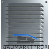 UPMANN Wetterschutzgitter aufschraubbar eckig 230x240 mm Alu silber
