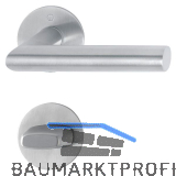 HOPPE Dr�ckergarnitur AMSTERDAM - auf Flachrosette, rund WC, Edelstahl matt