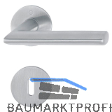 HOPPE Dr�ckergarnitur STOCKHOLM - auf Flachrosette BB, 35 - 45, Edelstahl matt