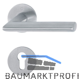 HOPPE Dr�ckergarnitur STOCKHOLM - auf Flachrosette PZ, 35 - 45, Edelstahl matt